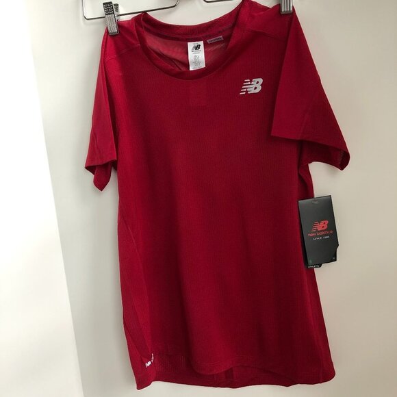 New Balance Impact Running T-Shirt Red Size S - Picture 1 of 12